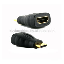 Plaqué or Mini HDMI mâle vers HDMI Connecteur d&#39;adaptateur femelle (Type C) sur (Type A)
